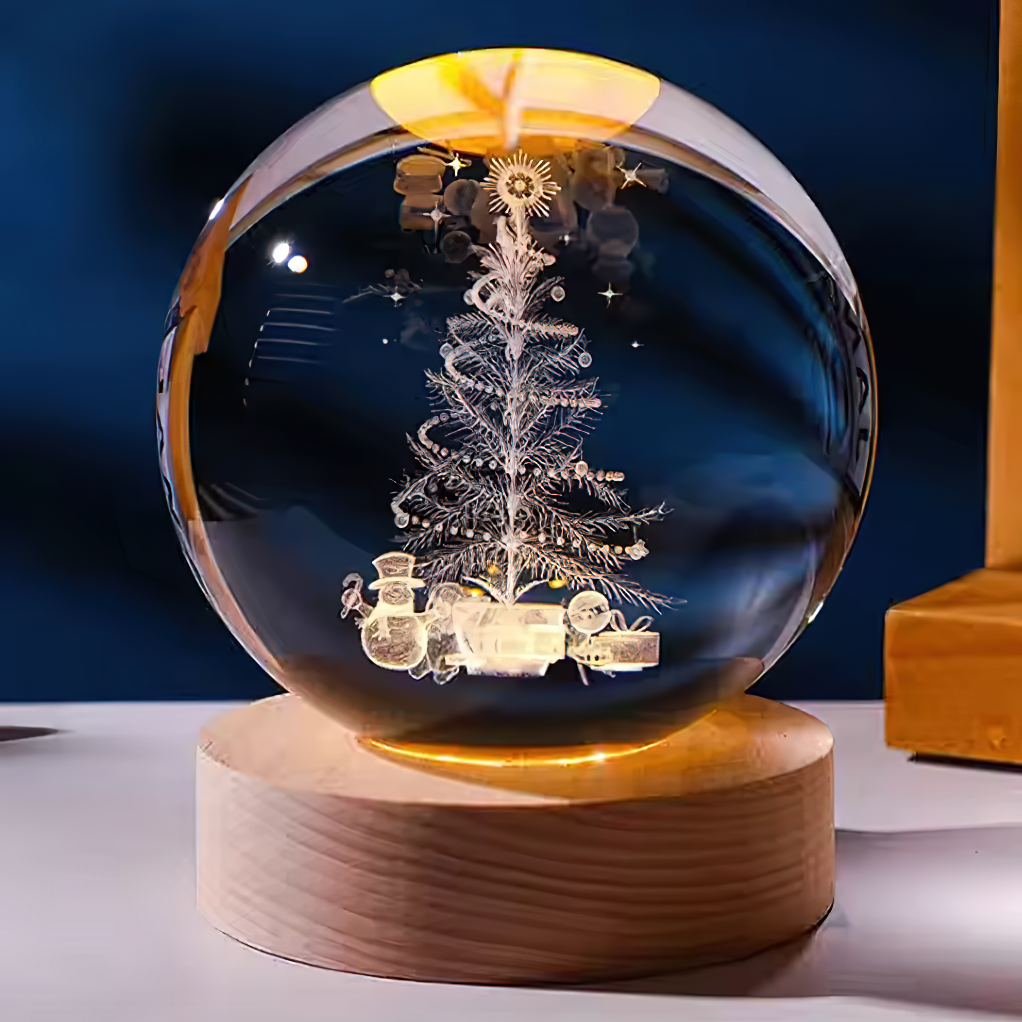 Christmas  Cosmic Crystal Sphere Lamps